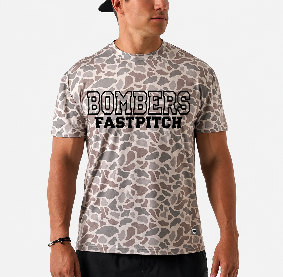 Bombers Fastpitch Burlebo Vintage Camo Tee