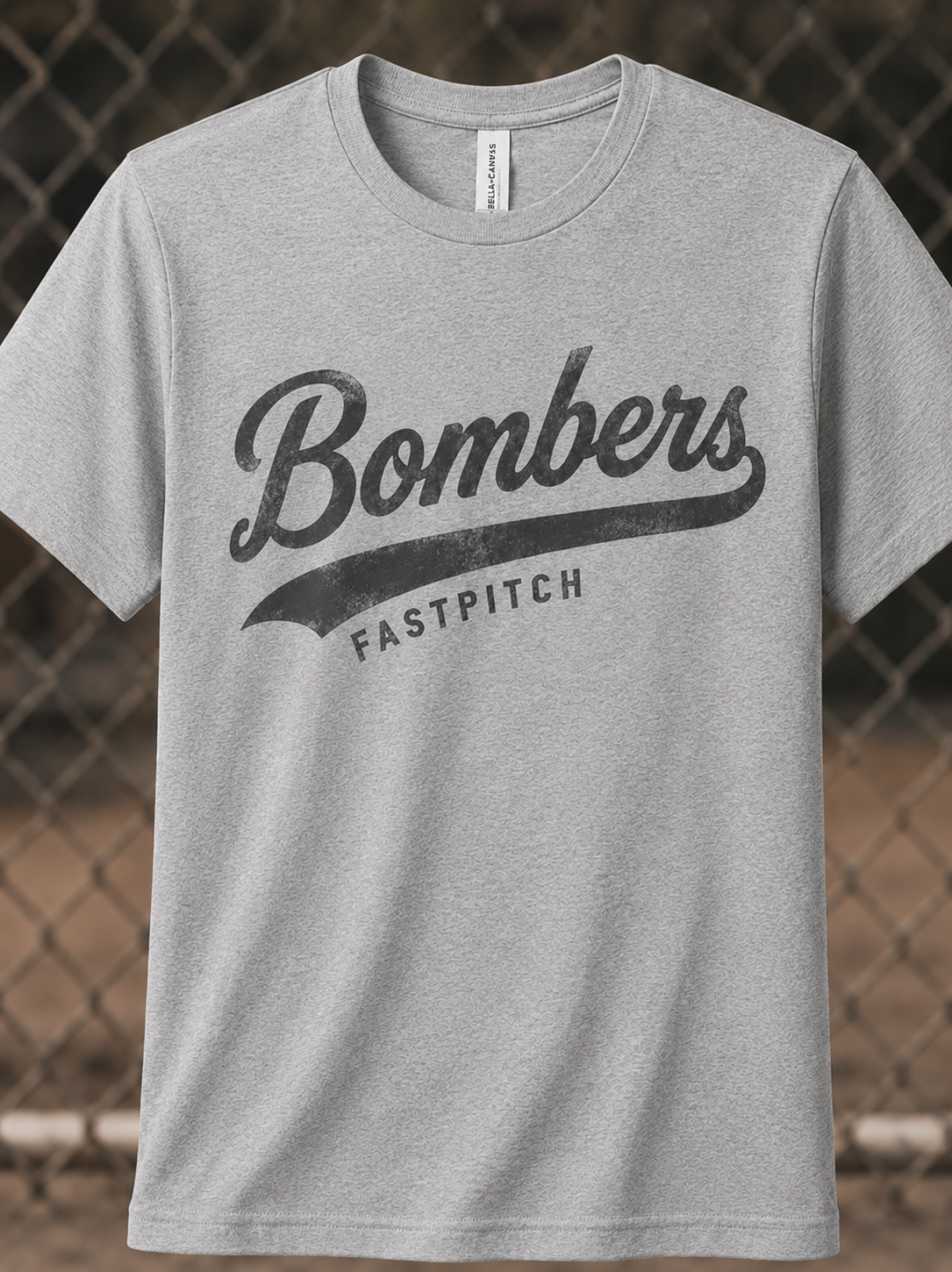 Bombers Fastpitch Vintage Script Tee