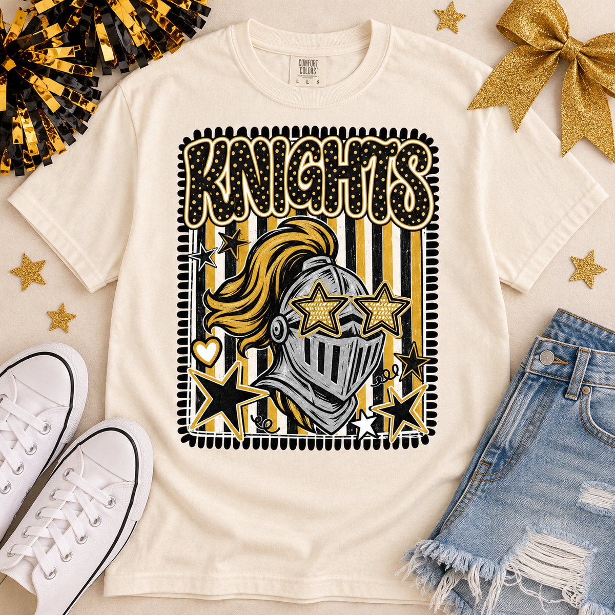 Knights Mascot Comfort Colors Tee