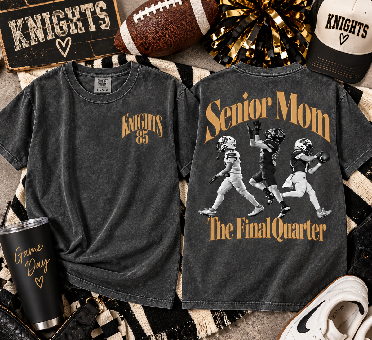 Senior Mom - The Final Quarter Comfort Colors Tee